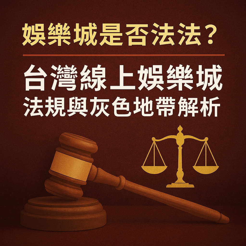 在台灣，線上娛樂城的盛行已成為不可忽視的趨勢，但「到底是否合法？」卻是玩家最常提出的疑問。許多人以為只要伺服器架在海外、公司註冊在國外、或使用第三方金流，就能規避台灣法律；也有人誤以為玩家只要「純粹下注」就不會觸法。事實上，台灣現行的博弈法規對經營者與玩家的法律責任有明確區分，而線上娛樂城是否合法這個問題本身，也牽涉到灰色地帶、跨境金流、以及國外牌照的認定等複雜因素。本篇將以最清楚、最易理解的方式，全面解析台灣線上娛樂城的法律框架，協助玩家在遊玩前更了解自身風險與界線。