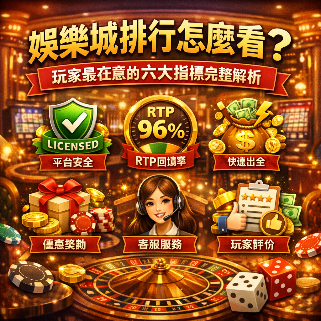 在查詢娛樂城排行時，許多玩家往往只看名次高低，卻忽略了排行背後真正影響體驗的博弈關鍵指標。事實上，不同娛樂城在平台安全性、RTP 回饋率、出金速度與優惠條款上存在極大差異，這些因素才是判斷一間線上娛樂城是否值得長期遊玩的核心。本篇將以玩家最關心的六大指標為主軸，帶你一步步看懂娛樂城排行的真正含義，幫助你有效避開娛樂城詐騙與高風險平台。