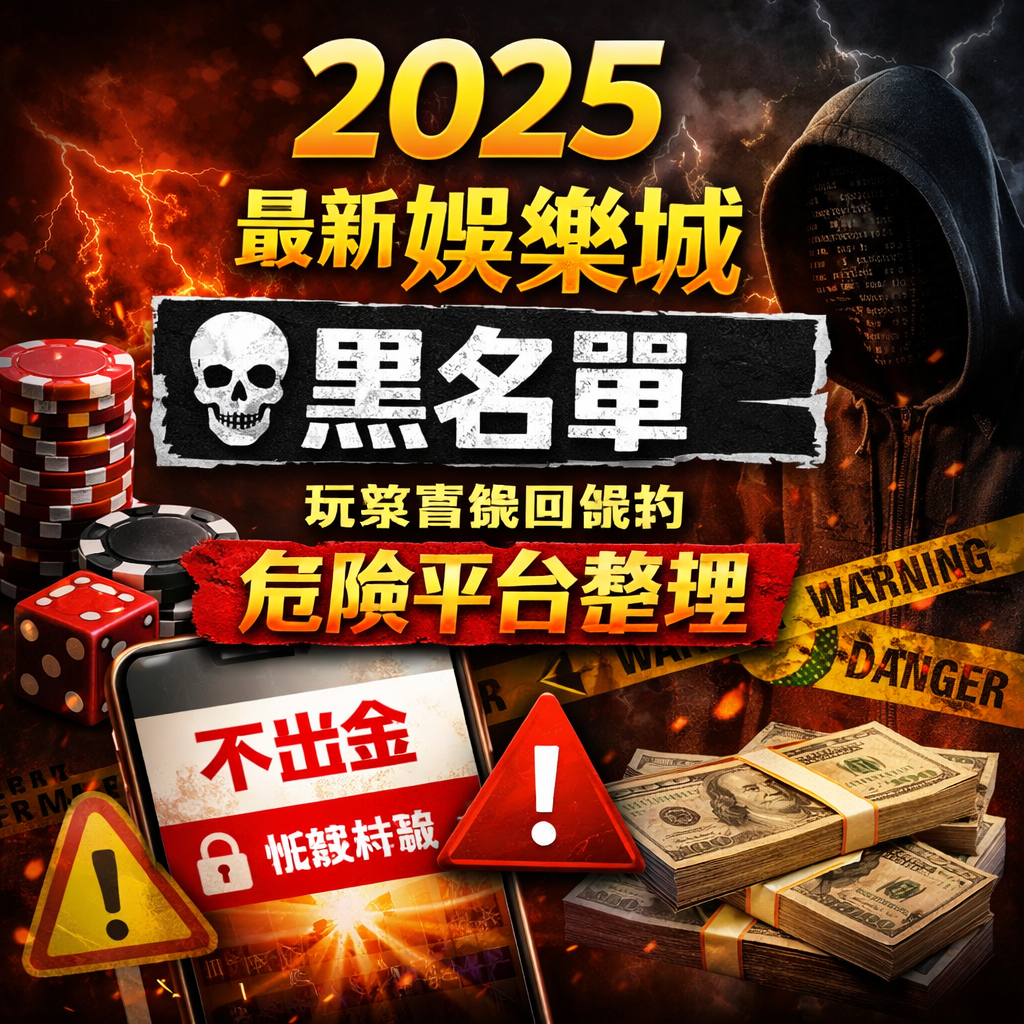 隨著線上娛樂城數量快速增加，娛樂城詐騙與黑網平台也不斷進化，許多玩家在未查證的情況下註冊、儲值，最終遭遇不出金、無故封鎖帳號、假客服拖延等問題。為了避免更多博弈玩家受害，本篇彙整2025 年最新娛樂城黑名單資訊，內容來自玩家實際回報與長期觀察的高風險娛樂城特徵，協助你在選擇娛樂城平台前，就能提前避開潛在陷阱，保障自身資金與遊玩安全。