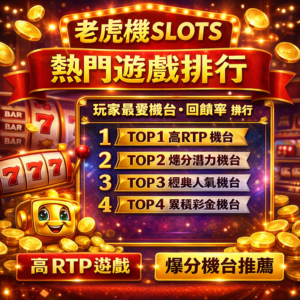 老虎機（Slots）熱門遊戲排行：玩家最愛機台與回饋率完整整理