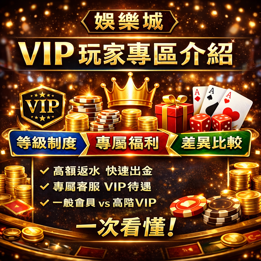 娛樂城 VIP 玩家專區介紹：等級制度、專屬福利與差異一次看懂