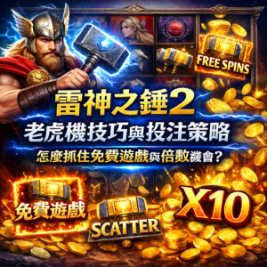 以試玩者角度實際體驗《雷神之錘2》後，可以明顯感受到這是一款高波動老虎機，玩法重點不在於頻繁中獎，而是等待免費遊戲與倍數疊加的關鍵時刻。透過多次老虎機試玩觀察，這款RSG 電子博弈遊戲在連消節奏、倍數出現時機與爆分回合上，其實存在可判斷的節奏與誤區；本篇將從試玩心得出發，分享實際觀察到的投注策略與技巧重點，幫助玩家在正式投入真錢博弈前，更理性地抓住高倍數機會。