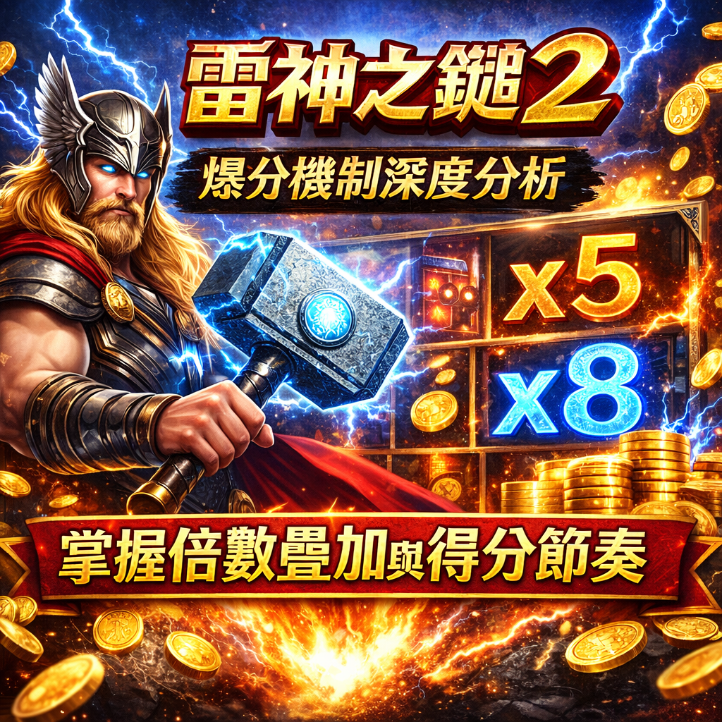 在眾多線上娛樂城老虎機中，《雷神之鎚2》一直被玩家視為「真正有爆分實力」的熱門機台。它並非單靠運氣瞬間中獎，而是透過倍數疊加機制與得分節奏控制，讓玩家在對的時機有機會打出高額回報。本文將深入解析雷神之鎚2的爆分邏輯、倍數累積方式與實戰節奏判斷技巧，幫助你了解如何提升中獎效率與操作穩定度。若搭配機台穩定、流暢度高的九特娛樂城遊玩環境，更能完整發揮雷神之鎚2的爆分潛力，讓每一次旋轉都更有價值。
