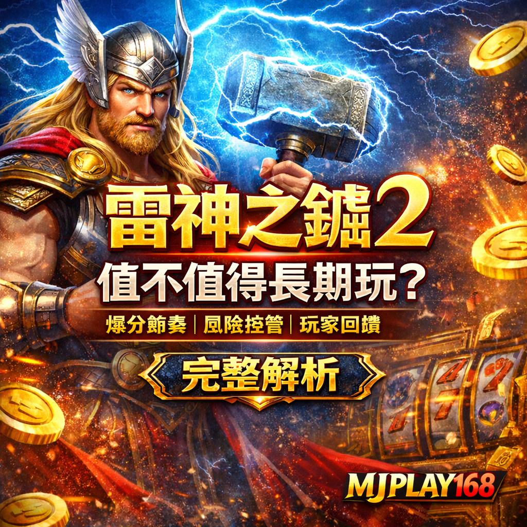 雷神之鎚2》長期佔據線上娛樂城熱門老虎機排行榜，但許多玩家心中都有同一個疑問：這款老虎機遊戲究竟適不適合長期遊玩？是只適合短時間追求爆分刺激，還是能放進日常輪玩的清單中？本文將從爆分節奏、風險控管與玩家實戰回饋三個角度出發，理性分析雷神之鎚2 的優缺點，幫助你判斷它是否符合你的遊玩習慣與資金條件，避免因誤判而增加不必要的博弈風險。