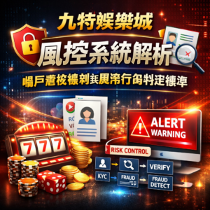 在九特娛樂城等線上娛樂城平台中，娛樂城風控系統是確保資金安全與遊戲公平性的核心機制之一。許多玩家在進行娛樂城出金時，可能會遇到審核延遲或帳戶限制，這些情況往往與風控機制密切相關。本篇將深入解析九特娛樂城風控的運作方式，包含帳戶審核流程、異常行為判定標準與對出金影響，幫助你了解如何避免觸發娛樂城風控，提升整體線上博弈體驗與資金安全性。