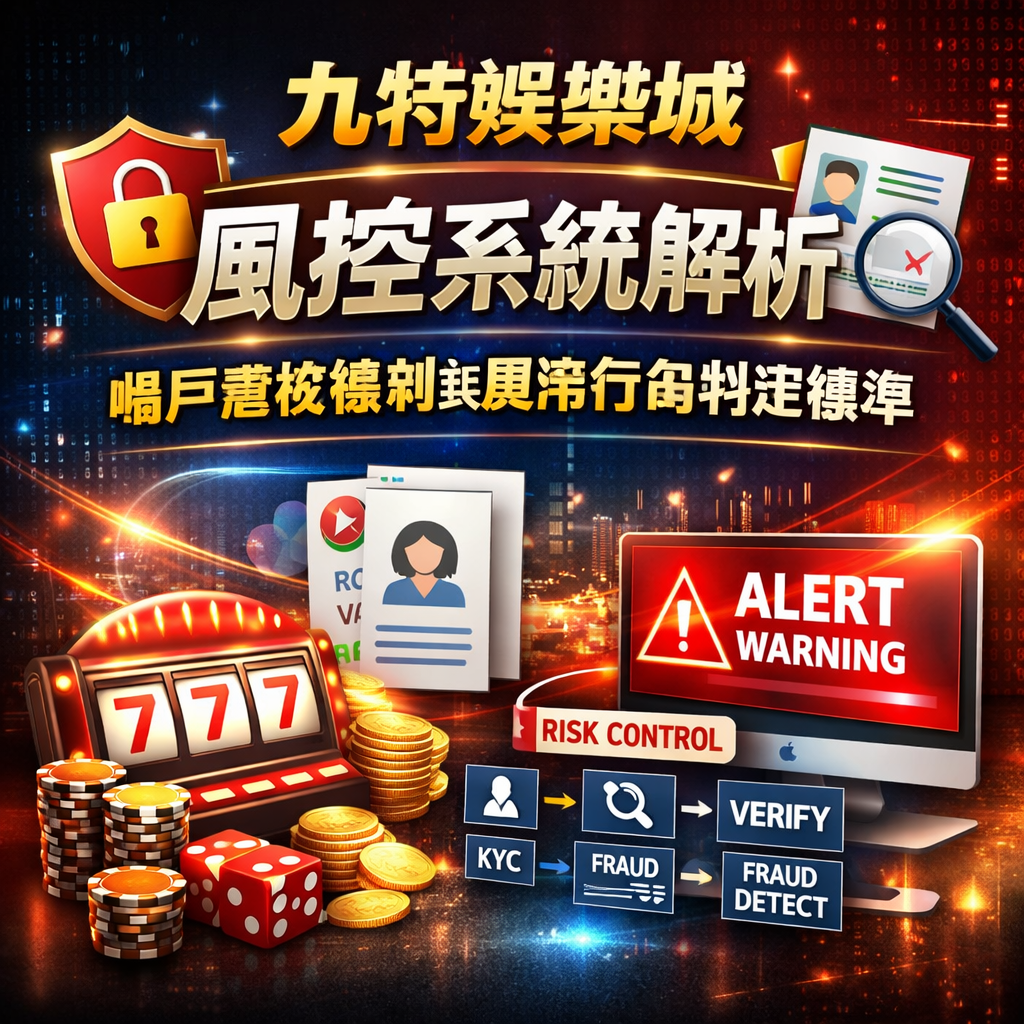 在九特娛樂城等線上娛樂城平台中，娛樂城風控系統是確保資金安全與遊戲公平性的核心機制之一。許多玩家在進行娛樂城出金時，可能會遇到審核延遲或帳戶限制，這些情況往往與風控機制密切相關。本篇將深入解析九特娛樂城風控的運作方式，包含帳戶審核流程、異常行為判定標準與對出金影響，幫助你了解如何避免觸發娛樂城風控，提升整體線上博弈體驗與資金安全性。